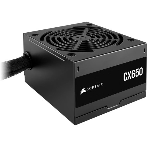 Блоки питания/ Power Supply Corsair CX650, Model RPS0128, 650W 80+ Bronze (ATX, 2.31, Non-modular, 1x24(20+4)pin, 1xCPU 8(4+4)pin, 2xPCIe*2 8(6+2)pin, 3xSATA3, 2xMOLEX4pin, Active, 120x120mm, 150x120x86mm, APFC, Power cable-EU, black)