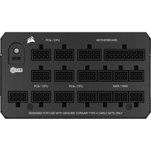 Блоки питания/ Power Supply Corsair HX1500i, Model RPS0132, 1500W 80+ Platinum (ATX, 3.1, PCIe 5.1, Full modular, 1x24(20+4)pin, 2x8-Pin to 12V-2x6 Cable, 3x4+4-pin CPU +12V (EPS), 6x4-pin Molex, 4x6+2-pin PCIe, 8xSATA3, 1xUSB Type-C, Active, 140x140mm, 1