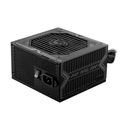 Блок питания ПК/ Power Supply MSI MAG A650BN, 650W 80+ Bronze (ATX, 3.0, Non modular, 1x24(20+4)pin, 1xCPU 8(4+4)pin, 2xPCIe*2 8(6+2)pin, 5xSATA3, 2xMOLEX4pin, Active, 120x120mm, 150x140x86mm, APFC, black)