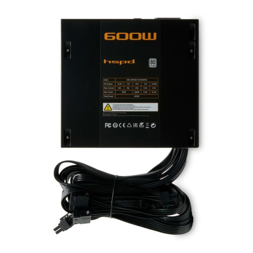 Блок питания/ Power Supply HSPD, 600W 80+ White (ATX, 2.31, Non-modular, 1x24(20+4)pin 500mm, 1xCPU 8(4+4)pin 550mm, 1xPCIe 8(6+2)pin 500mm, 1xSATA*3 400+150+150mm, 1xSATA*2 400+150mm, 1xMOLEX*2 400+150mm , Active, 120x120mm, 150x140x86mm, APFC, OVP, OPP, Блок питания/ Power Supply HSPD, 600W 80+ White (ATX, 2.31, Non-modular, 1x24(20+4)pin 500mm, 1xCPU 8(4+4)pin 550mm, 1xPCIe 8(6+2)pin 500mm, 1xSATA*3 400+150+150mm, 1xSATA*2 400+150mm, 1xMOLEX*2 400+150mm , Active, 120x120mm, 150x140x86mm, APFC, OVP, OPP,
