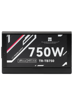Блок питания 750W/ Power Supply Thermalright, 750W 80+ Bronze (ATX, 3.0, PCIe 5.0, Full modular, 1x24(20+4)pin, 2xCPU 8(4+4)pin, 4xPCIe*2 8(6+2)pin, 3xSATA3, 1x12+4pin (12VHPWR PCIe 5.0 12+4pin 600mm), 3xMOLEX4pin, Active, 120x120mm, 150x140x86mm, APFC, b