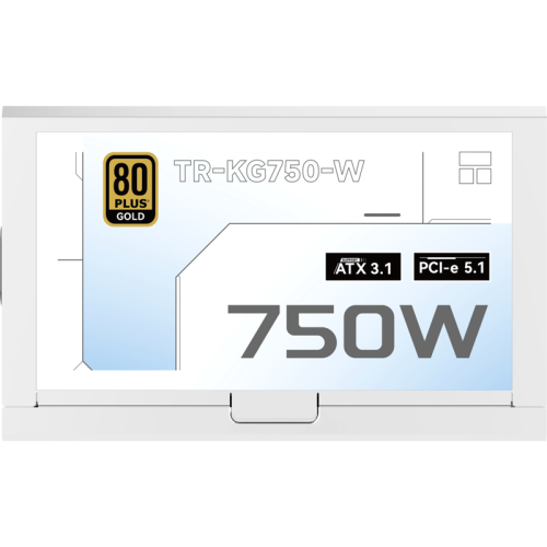 Блок питания 750W/ Power Supply Thermalright, 750W 80+ Gold (ATX, 3.1, PCIe 5.1, Full modular, 1x24(20+4)pin, 2xCPU 8(4+4)pin, 2xPCIe*2 8(6+2)pin, 1x12V-2x6, 8xSATA3, 3xMOLEX4pin, Active, 120x120mm, 150x140x86mm, APFC, OVP, UVP, SCP, OCP, OTP, OPP, white)