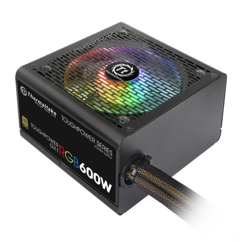 Блок питания Thermaltake ATX 600W Toughpower GX1 RGB 80+ gold (20+4pin) APFC 120mm fan color LED 8xSATA RTL [PS-TPD-0600NHFAGE-1]