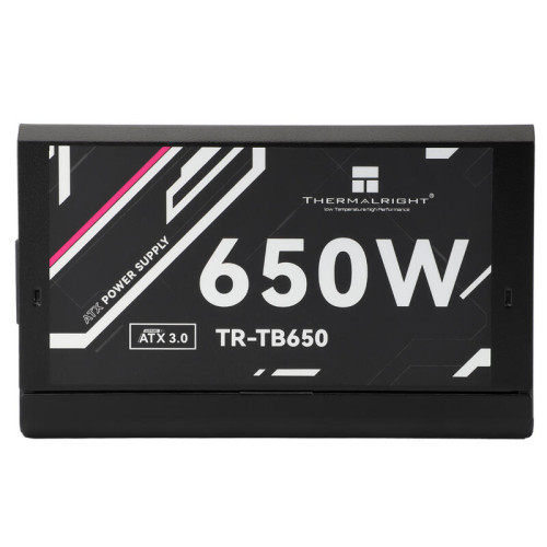 Блок питания 650W/ Power Supply Thermalright, 650W 80+ Bronze (ATX, 3.0, Full modular, 1x24(20+4)pin, 2xCPU 8(4+4)pin, 4xPCIe*2 8(6+2)pin, 3xSATA3, 3xMOLEX4pin, Active, 120x120mm, 150x140x86mm, APFC, black)
