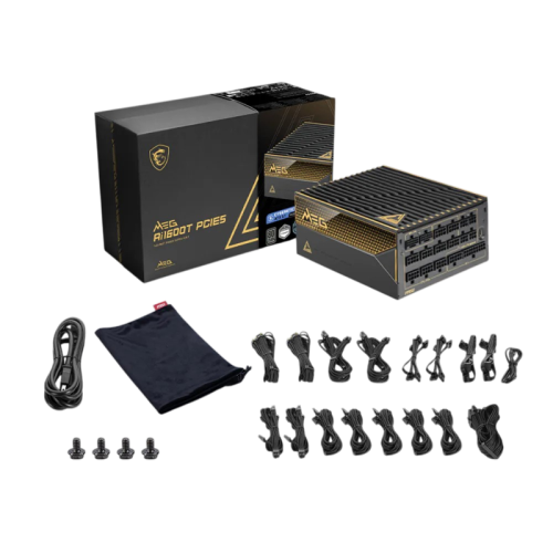 Блок питания ПК MSI MEG Ai1600T PCIE5 , 1600W, 80+ Titanium, полностью модульный, ATX 3.1, PCIE5.1, RTL