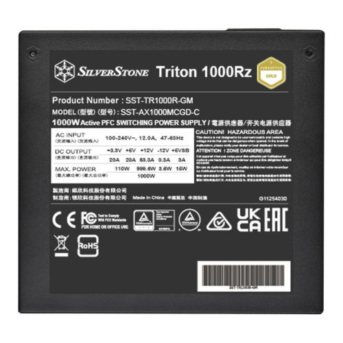 Блок питания SILVERSTONE ПК SST-TR1000R-GM