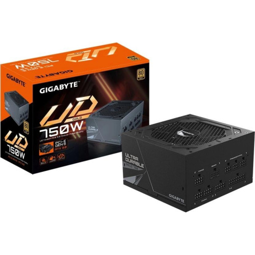 Блок питания Gigabyte ATX 750W GP-UD750GM PG5 80+ gold (20+4pin) APFC 120mm fan 8xSATA Cab Manag RTL [GP-UD750GM PG5]