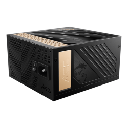Блок питания ПК/ Power Supply MSI MEG Ai1300P PCIE5, 1300W 80+ Platinum (ATX, 3.1, PCIe 5.1, Full modular, 1x24(20+4)pin, 1xCPU 8(4+4)pin, 8xPCIe*2 8(6+2)pin, 1x12VHPWR, 16xSATA3, 4xMOLEX4pin, Active, 120x120mm, 160x150x86mm, APFC, black)