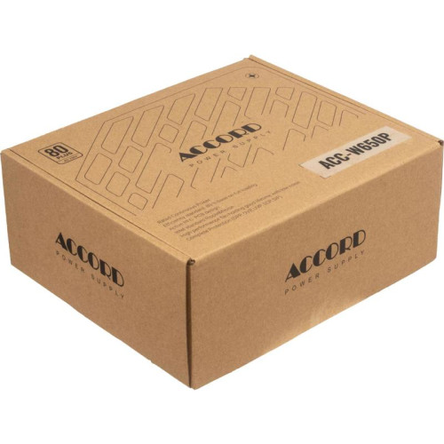 Блок питания Accord ATX 650W ACC-W650P 80 PLUS WHITE (20+4pin) 120mm fan 6xSATA RTL [ACC-W650P]