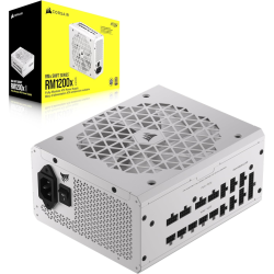 Блоки питания/ Power Supply Corsair RM1200x SHIFT White, 1200W 80+ Gold (ATX, 3.0, PCIe 5.0, Full modular, 1x24(20+4)pin, 1 x 16-pin PCIe, 2x4+4-pin CPU +12V (EPS), 8x4-pin Molex, 8x6+2-pin PCIe, 16xSATA3, Active, 140x140mm, 150x180x86mm, APFC, Power cabl
