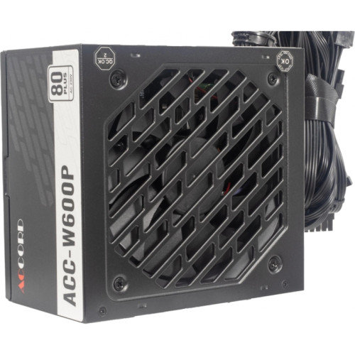 Блок питания Accord ATX 600W ACC-W600P 80 PLUS WHITE (20+4pin) 120mm fan 6xSATA [ACC-W600P]