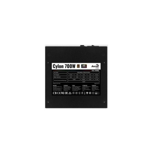 Блок питания Aerocool ATX 700W CYLON 700 80+ (20+4pin) APFC 120mm fan color 5xSATA RTL [CYLON 700]