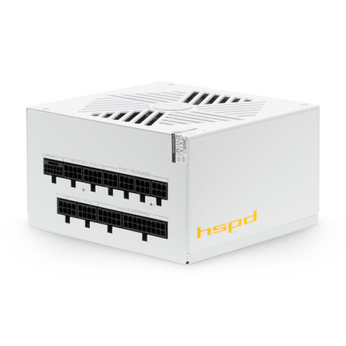 Блок питания/ HSPD, 850W 80+ Gold (ATX, 3.1, PCIe 5.1, Full modular, 1x24(20+4)pin mesh 550mm, 2xCPU 8(4+4)pin 700mm, 2xPCIe*2 8(6+2)pin 600+150mm, 1x12VHPWR PCIe 5.1 12+4pin 600W 600mm, 3xSATA*3 450+150+150mm, 1xMOLEX4pin*3 450+150+150mm , Active, 120x12