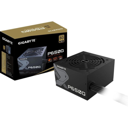Блок питания Gigabyte ATX 650W GP-P650G 80+ gold (20+4pin) APFC 120mm fan 6xSATA RTL [GP-P650G]