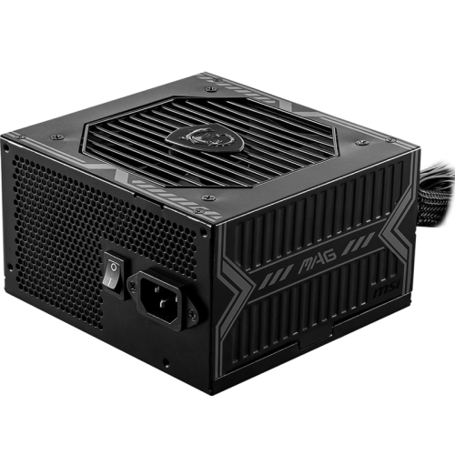 Блок питания ПК/ Power Supply MSI MAG A550BN, 550W 80+ Bronze (ATX, Non modular, 1x24(20+4)pin, 1xCPU 8(4+4)pin, 2xPCIe*2 8(6+2)pin, 5xSATA3, 2xMOLEX4pin, Active, 120x120mm, 150x140x86mm, APFC, black)