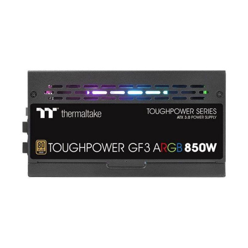 Блок питания Thermaltake ATX 850W Toughpower GF3 ARGB 80+ gold 24pin APFC 140mm fan color LED 9xSATA Cab Manag RTL [PS-TPD-0850F4FAGE-1]