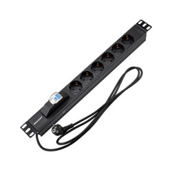 Блок распределения питания Rexant 04-0103-1 гор.размещ. 6xCEE7/4 базовые 16A CEE7/7 2м