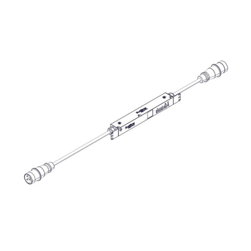 PRP, with monitoring, Uniprom series, 0/1U, 400V, 3Ph, 32A, IEC309 input, IEC309 output