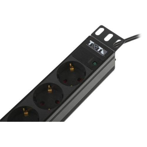 Блок распределения питания Lanmaster TWT-PDU19-10A9P4-3.0 гор.размещ. 9xSchuko базовые 10A C14 3м
