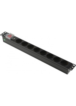 Блок распределения питания Lanmaster TWT-PDU19-10A8P гор.размещ. 8xSchuko базовые 10A