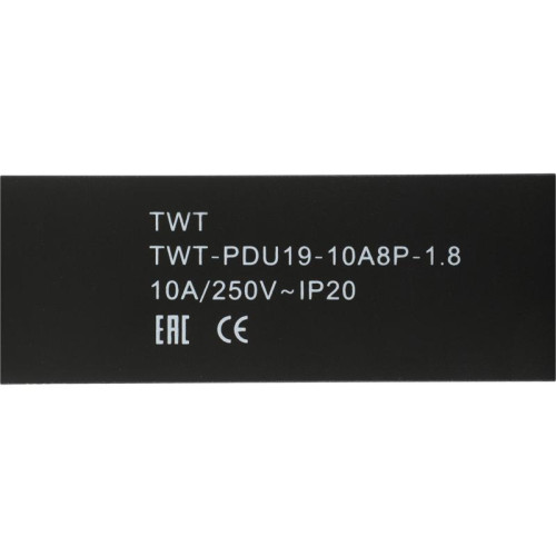 Блок распределения питания Lanmaster TWT-PDU19-10A8P-1.8 гор.размещ. 8xSchuko базовые 10A Schuko 1.8м