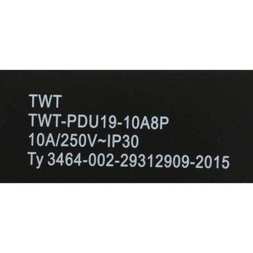 Блок распределения питания Lanmaster TWT-PDU19-10A8P гор.размещ. 8xSchuko базовые 10A