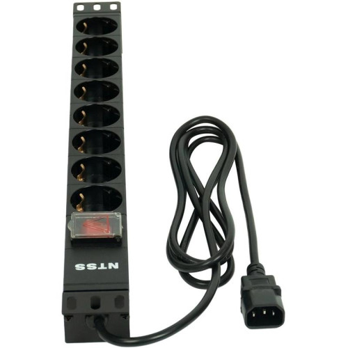 Блок распределения питания NTSS NTSS-PDU-DA1017 гор.размещ. 8xSchuko базовые 10A C14 2м