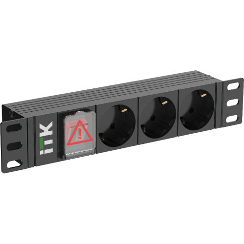 PDU 3 розетки нем. ст. LED 1U вх. С14 10