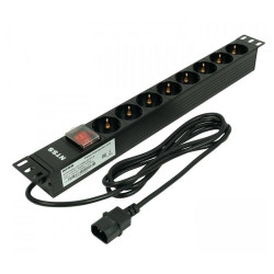 Блок распределения питания NTSS NTSS-PDU-DA1017 гор.размещ. 8xSchuko базовые 10A C14 2м
