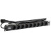 PDU 9 розеток DIN49440 (нем. cтанд.) 1U, шнур 2м вилка IEC 320 C14, профиль из ПВХ, черный PDU 9 розеток DIN49440 (нем. cтанд.) 1U, шнур 2м вилка IEC 320 C14, профиль из ПВХ, черный