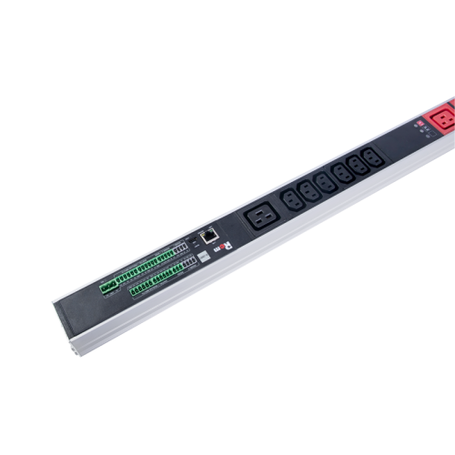 R-2MC3-3x32-36C13-6C19-A-MI-2100-3-3PN, Блок распределения питания Rem Rem-2MC, IEC С13 х36, IEC С19 х6, шнур 3м, 2100х45х60 мм(ВхШхГ), 32А, 3ф, вход IEC 309 32A 3P+N+E, алюминий, Linux, мониторинг по вводу