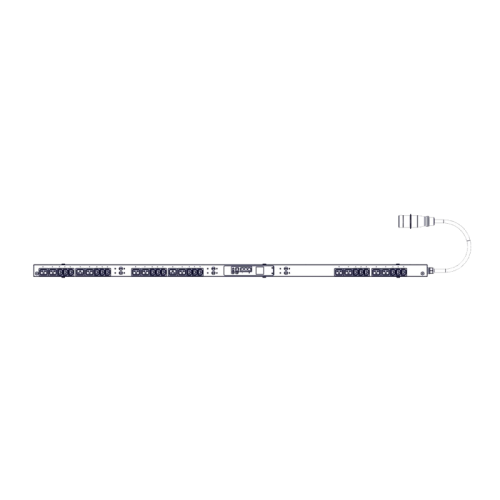 БРП Uniprom, управляемый, 0U, 400В, 3Ф, 16A, 36xC13 6xC19, 3м кабель, IEC309