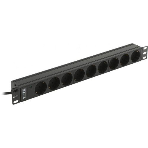 Блок распределения питания Lanmaster TWT-PDU19-10A9P4-3.0 гор.размещ. 9xSchuko базовые 10A C14 3м