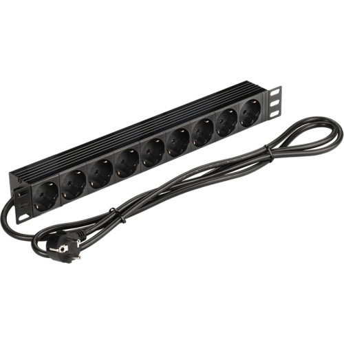 Блок распределения питания Lanmaster NM-PD16A-9XSH-2.0 гор.размещ. 9xSchuko базовые 16A Schuko 2м