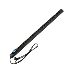 Блок распределения питания Rexant 04-0201-2 верт.размещ. 20xCEE7/4 базовые 16A CEE7/7 2м