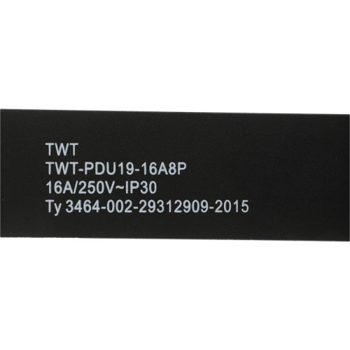 Блок распределения питания Lanmaster TWT-PDU19-16A8P-1.8 гор.размещ. 8xSchuko базовые 16A Schuko 1.8м