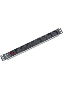 Блок распределения питания Cabeus PDU-8P гор.размещ. 8xSchuko 10A C14 2м