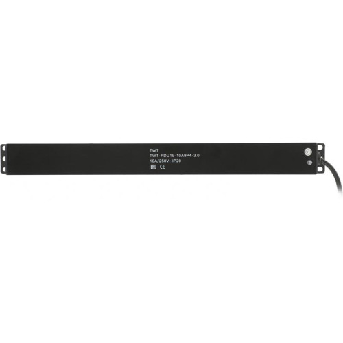 Блок распределения питания Lanmaster TWT-PDU19-10A9P4-3.0 гор.размещ. 9xSchuko базовые 10A C14 3м