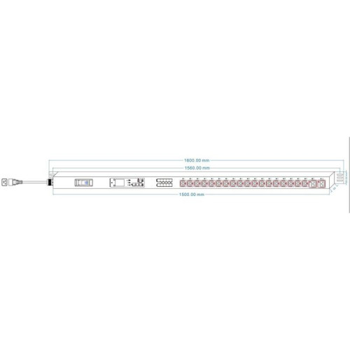 Блок распределения питания Powercom PDU-16AVMS20-18C13-2C19