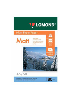 Фотобумага Lomond 0102068 A5/180г/м2/50л./белый матовое для струйной печати