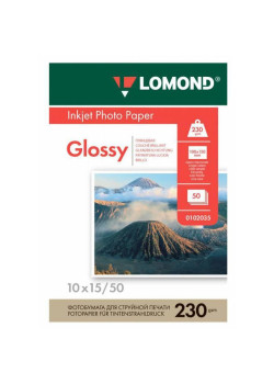 Фотобумага Lomond 0102035 10x15/230г/м2/50л./белый глянцевое для струйной печати