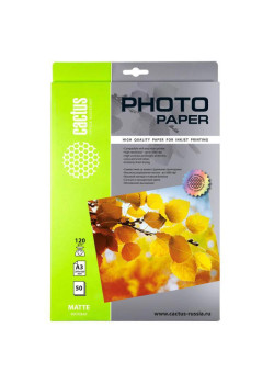 Фотобумага Cactus CS-MA312050 A3/120г/м2/50л./белый матовое для струйной печати
