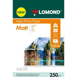 Фотобумага Lomond 0102101 A4/250г/м2/50л./белый матовое/матовое для струйной печати