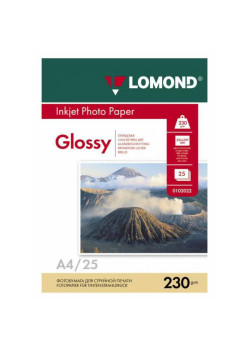 Фотобумага Lomond 0102049 A4/230г/м2/25л./белый глянцевое для струйной печати