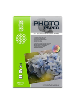 Фотобумага Cactus CS-MA6180100 A6/180г/м2/100л./белый матовое для струйной печати