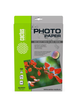 Фотобумага Cactus CS-GA420020 A4/200г/м2/20л./белый глянцевое для струйной печати