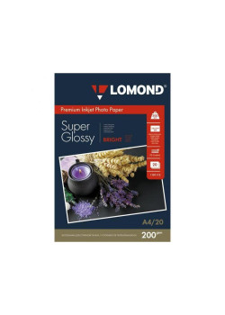 Фотобумага Lomond 1101112 A4/200г/м2/20л./белый высокоглянцевое для струйной печати