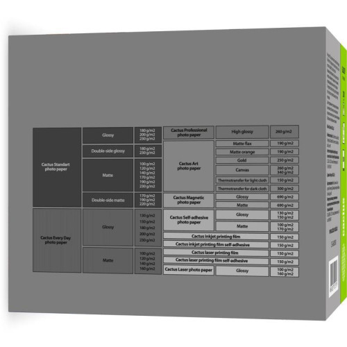 Фотобумага Cactus CS-GA6200500 A6/200г/м2/500л./белый глянцевое для струйной печати Фотобумага Cactus CS-GA6200500 A6/200г/м2/500л./белый глянцевое для струйной печати