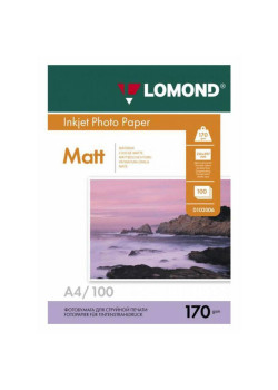 Фотобумага Lomond 0102006 A4/170г/м2/100л./белый матовое/матовое для струйной печати