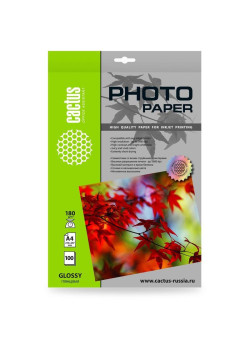 Фотобумага Cactus CS-GA4180100 A4/180г/м2/100л./белый глянцевое для струйной печати